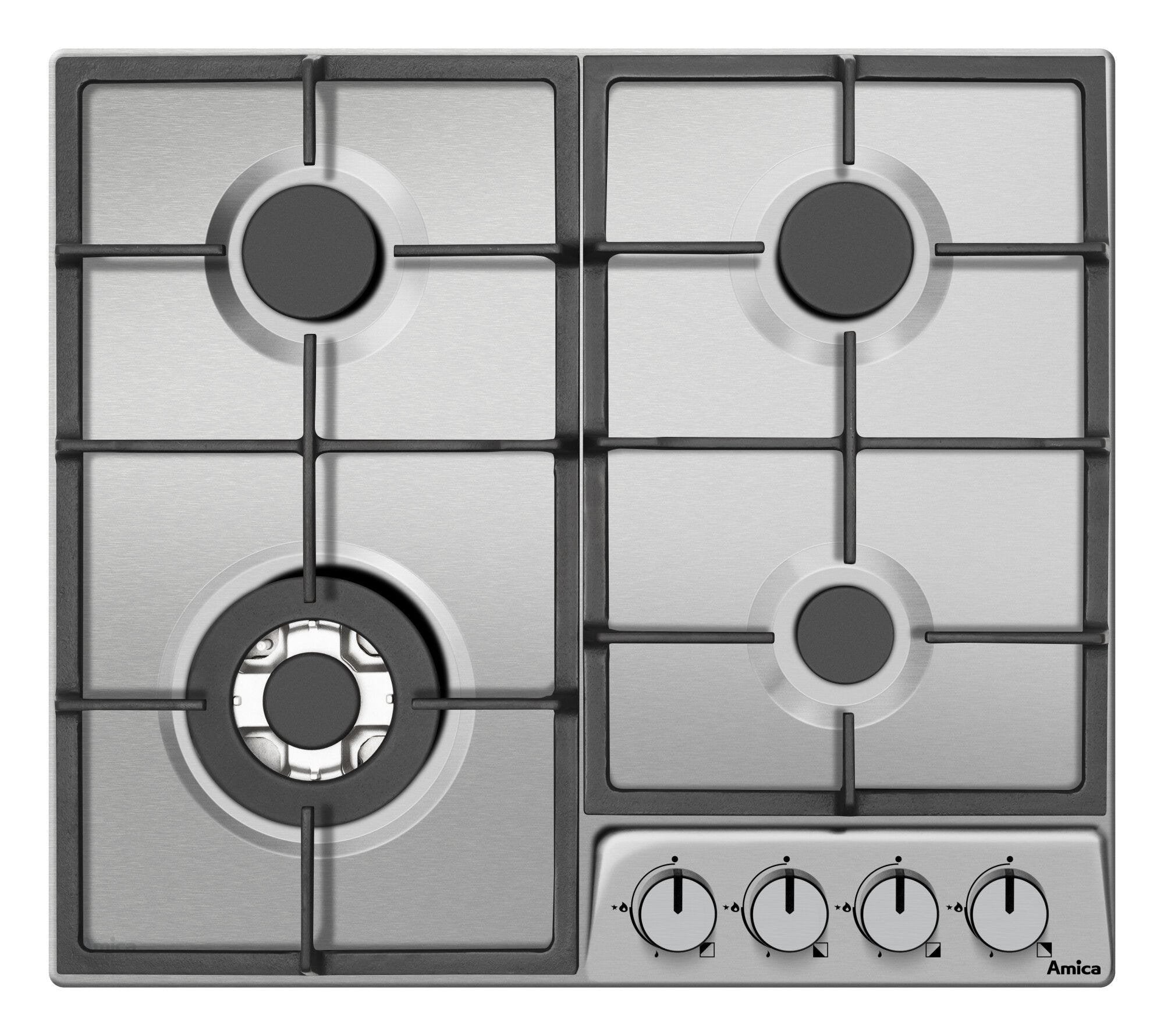 EAN 5906006211400 - Amica PGD6101APR hobs Acero inoxidable Integrado 59 cm Encimera de gas 4 zona(s) imagen 1