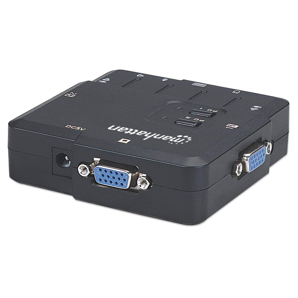 Manhattan Switch Kvm Compacto De 2 Puertos Kvm 2/1 Usb (Z Audio)