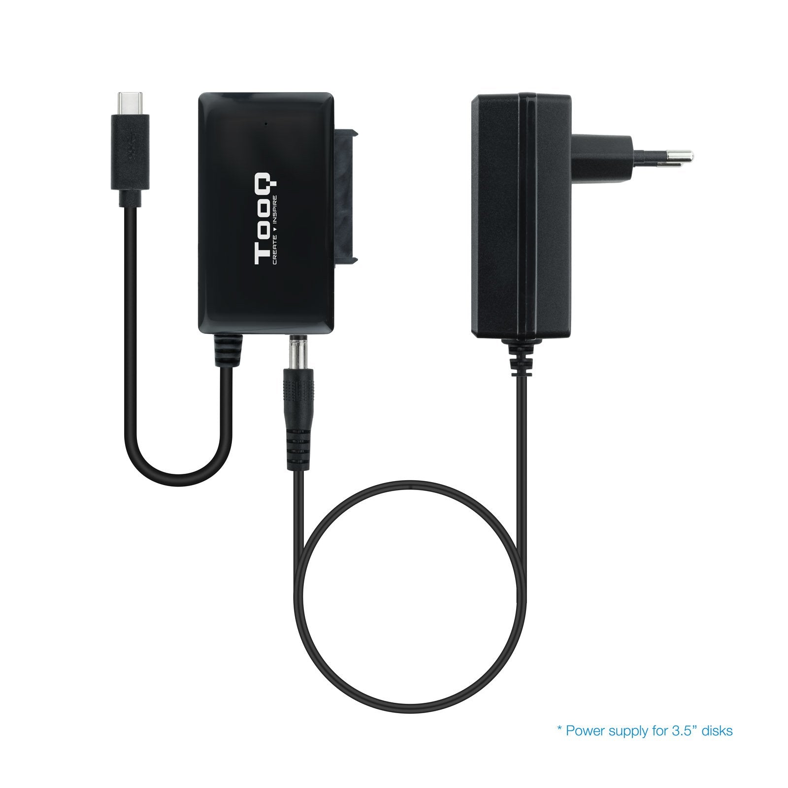EAN 8433281011397 - TooQ TQHDA-02C base de conexión para disco duro USB 3.2 Gen 1 (3.1 Gen 1) Type-C Negro imagen 2