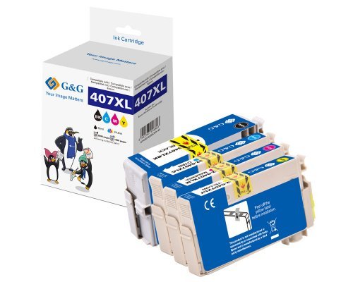 G&G Xl-Cartucho De Tinta Compatible Con Epson 407xl/Multipack