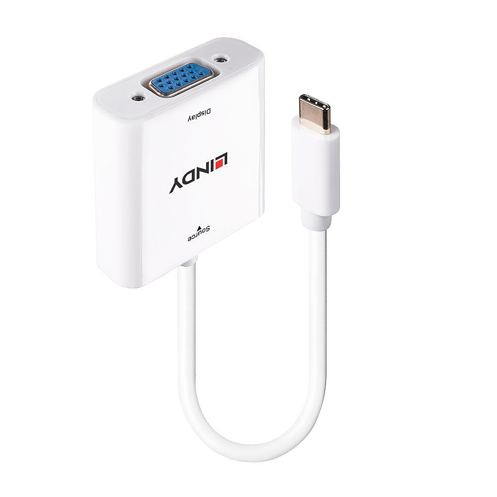 EAN 4002888433556 - Lindy 43355 adaptador de cable de vídeo USB Tipo C VGA (D-Sub) Blanco imagen 1