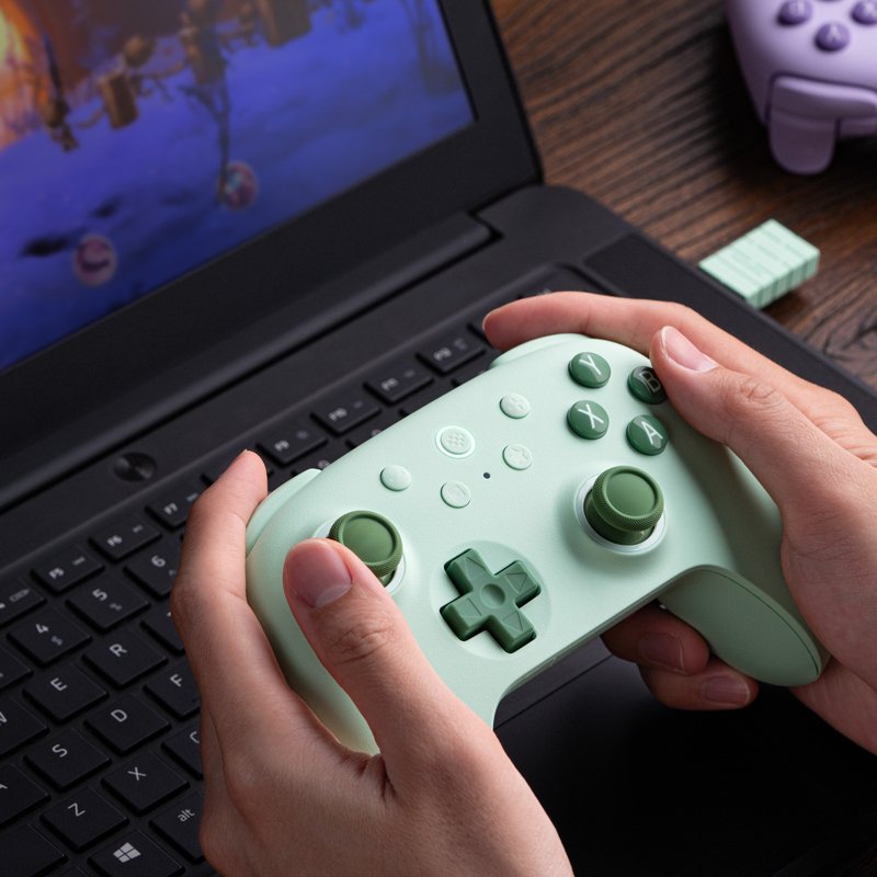8bitdo Ultimate 2c Wireless, Gamepad Menta/Naranja, Para Windows Y Android Ret00471