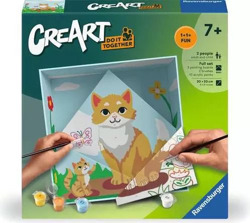 Ravensburger Creart Do It Together - Cat, Paint 25867