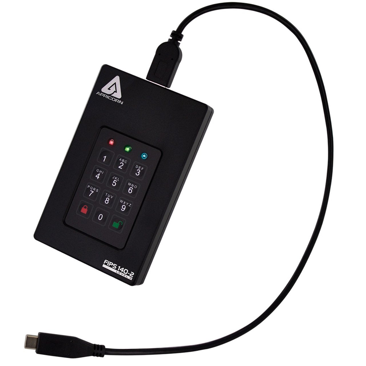 Apricorn Festplatte Aegis Fortress L3 - 1 Tb - Usb 3.1 - Negro