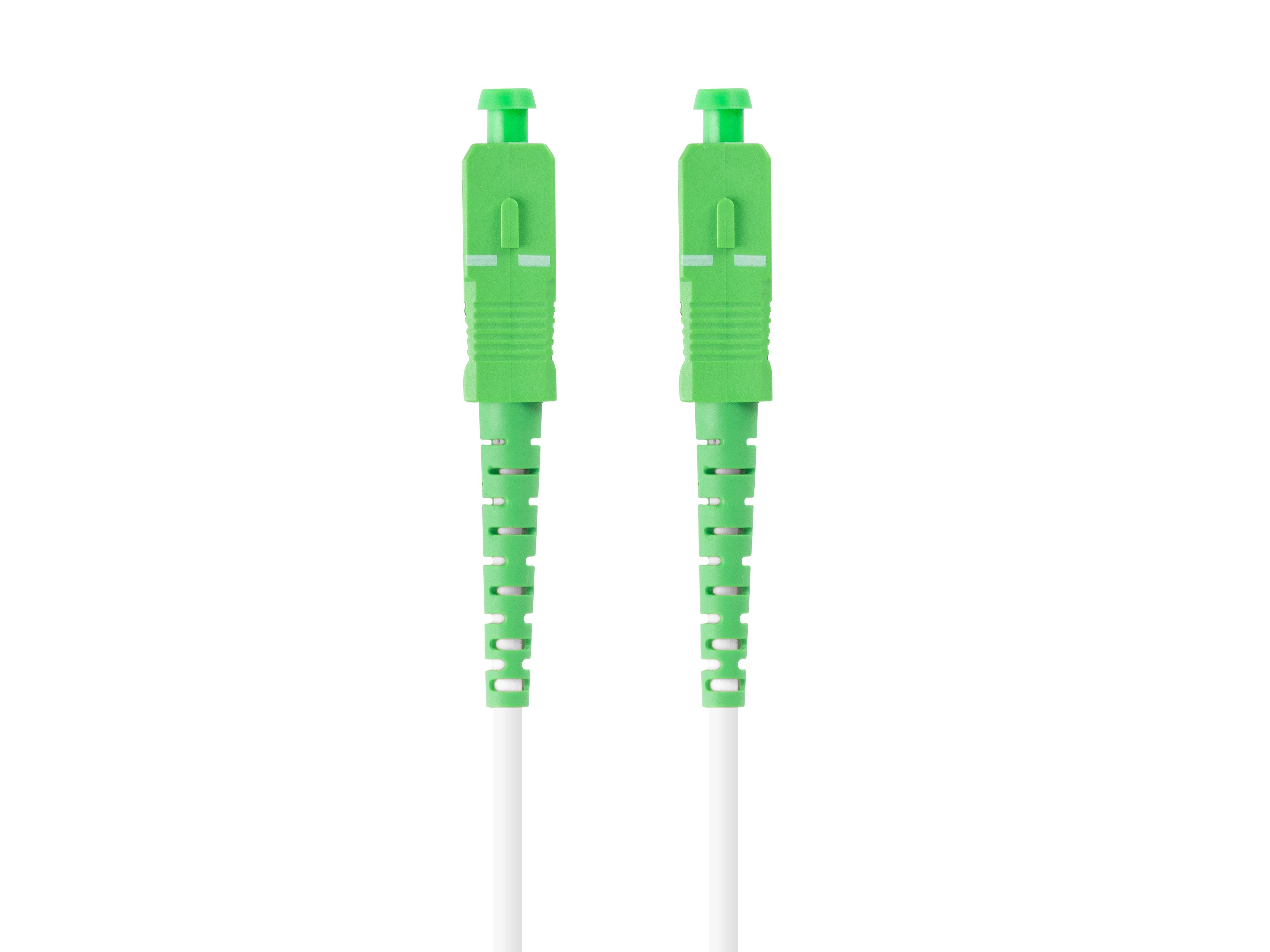 Cable Fibra Optica Sc Apc Lanberg 30m Mono Simplex G657b3 Lszh Blanco