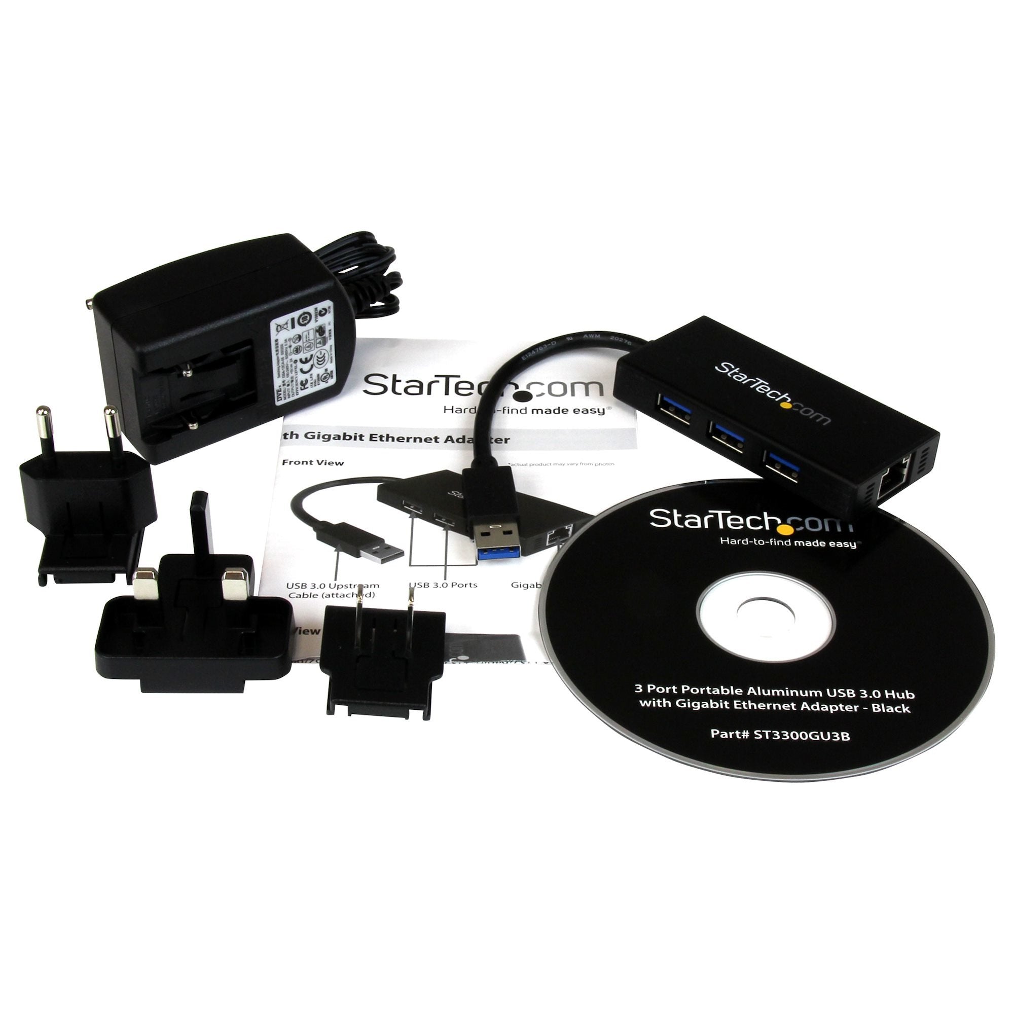 Startech Hub Usb 3.0 Aluminio Con Cable - Concentr