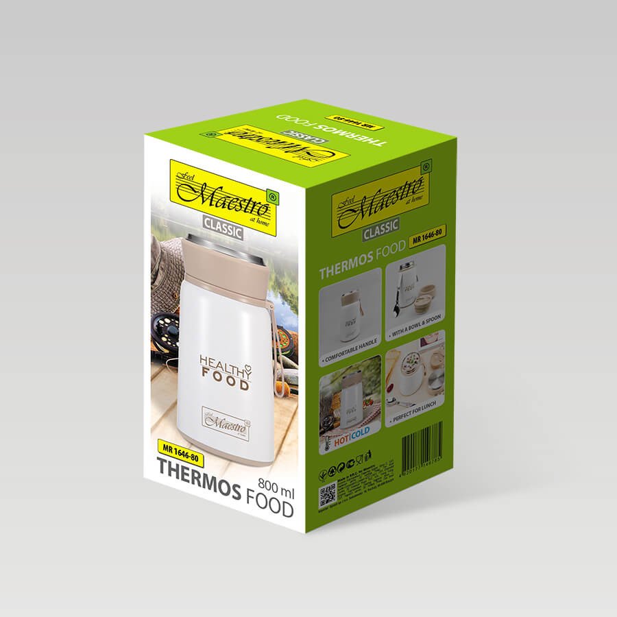 EAN 4897144670734 - Maestro MR-1646-80 termo 0,8 L Blanco, Beige imagen 5
