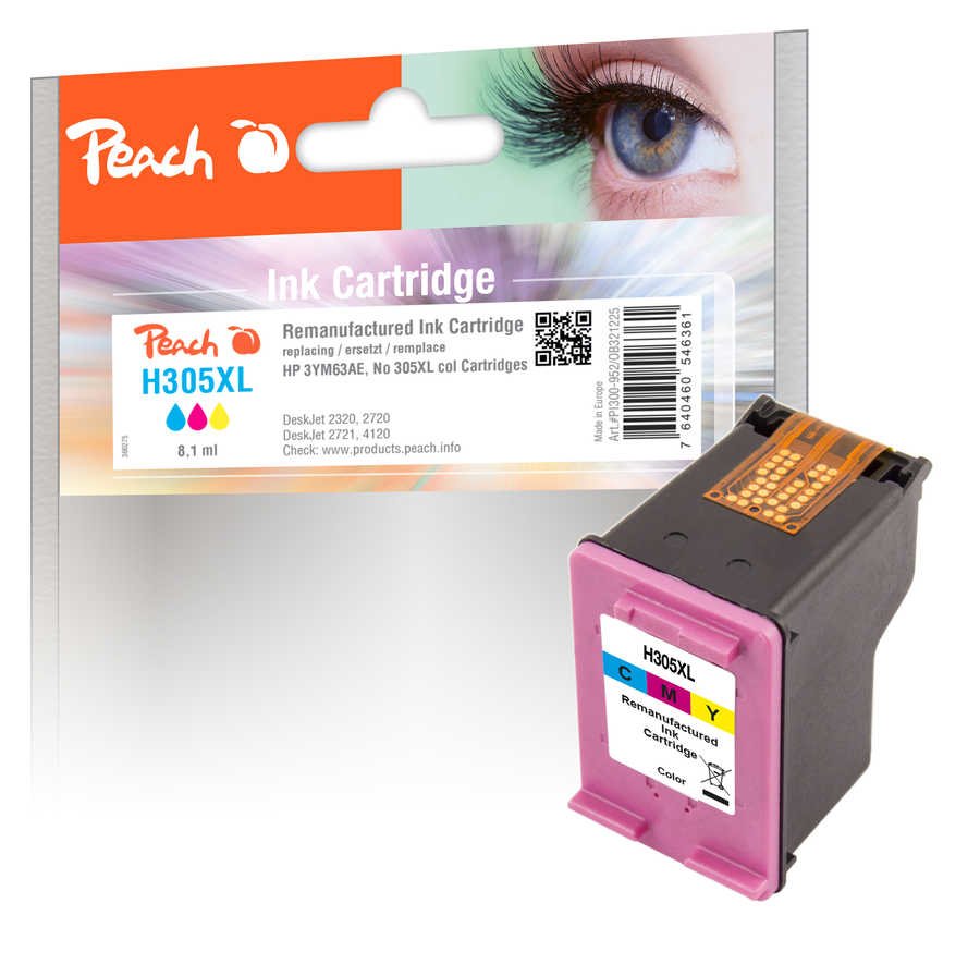EAN 7640460546361 - Peach H305XL cartucho de tinta 1 pieza(s) Compatible Alto rendimiento (XL) Cian, Magenta, Amarillo imagen 1