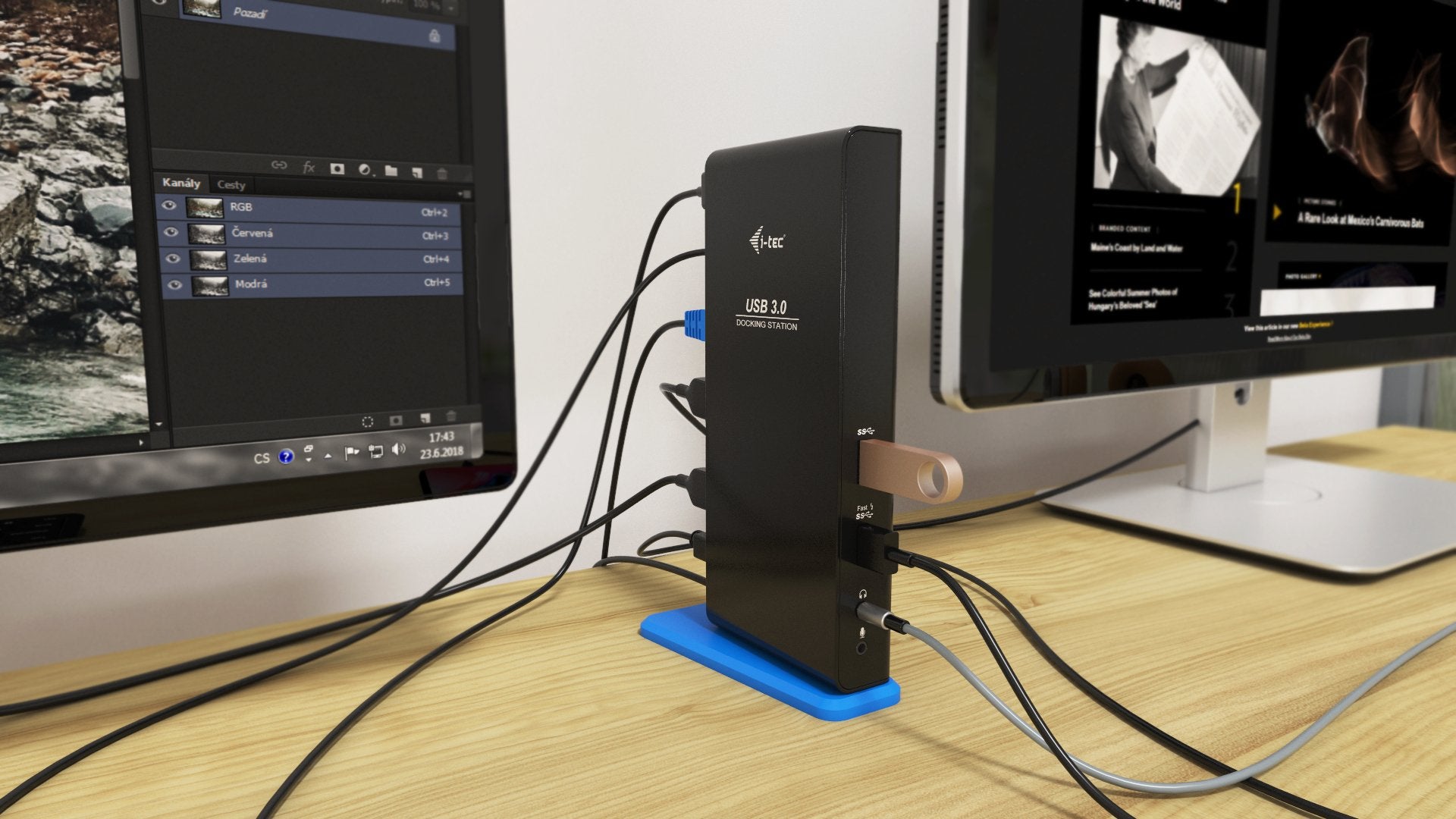 EAN 8595611703843 - i-tec U3DUALHDMIDOCK base para portátil y replicador de puertos Alámbrico USB 3.2 Gen 1 (3.1 Gen 1) Type- imagen 8