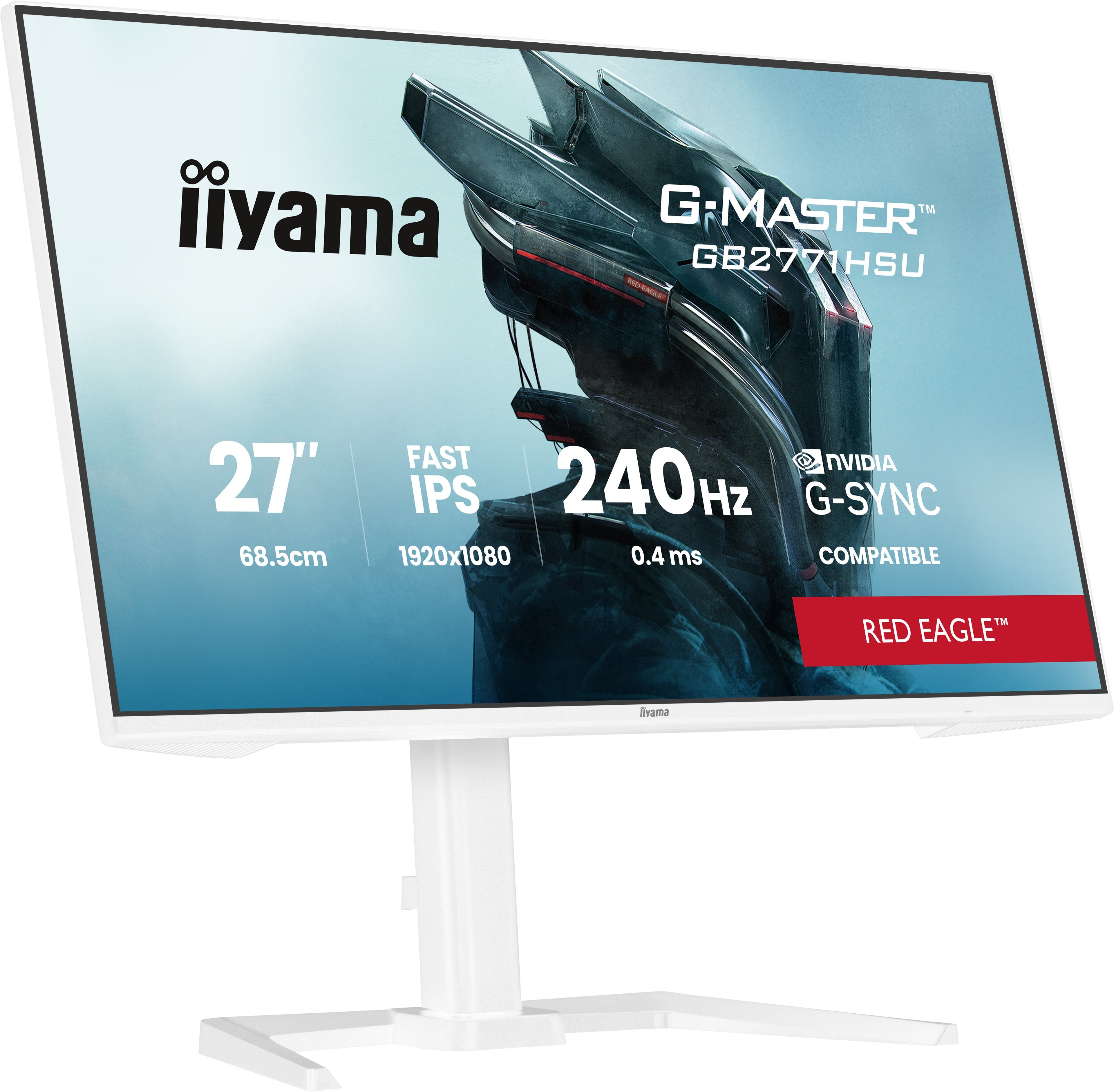EAN 4948570126446 - iiyama G-MASTER GB2771HSU-W1 pantalla para PC 68,6 cm (27") 1920 x 1080 Pixeles Full HD LCD Blanco imagen 4