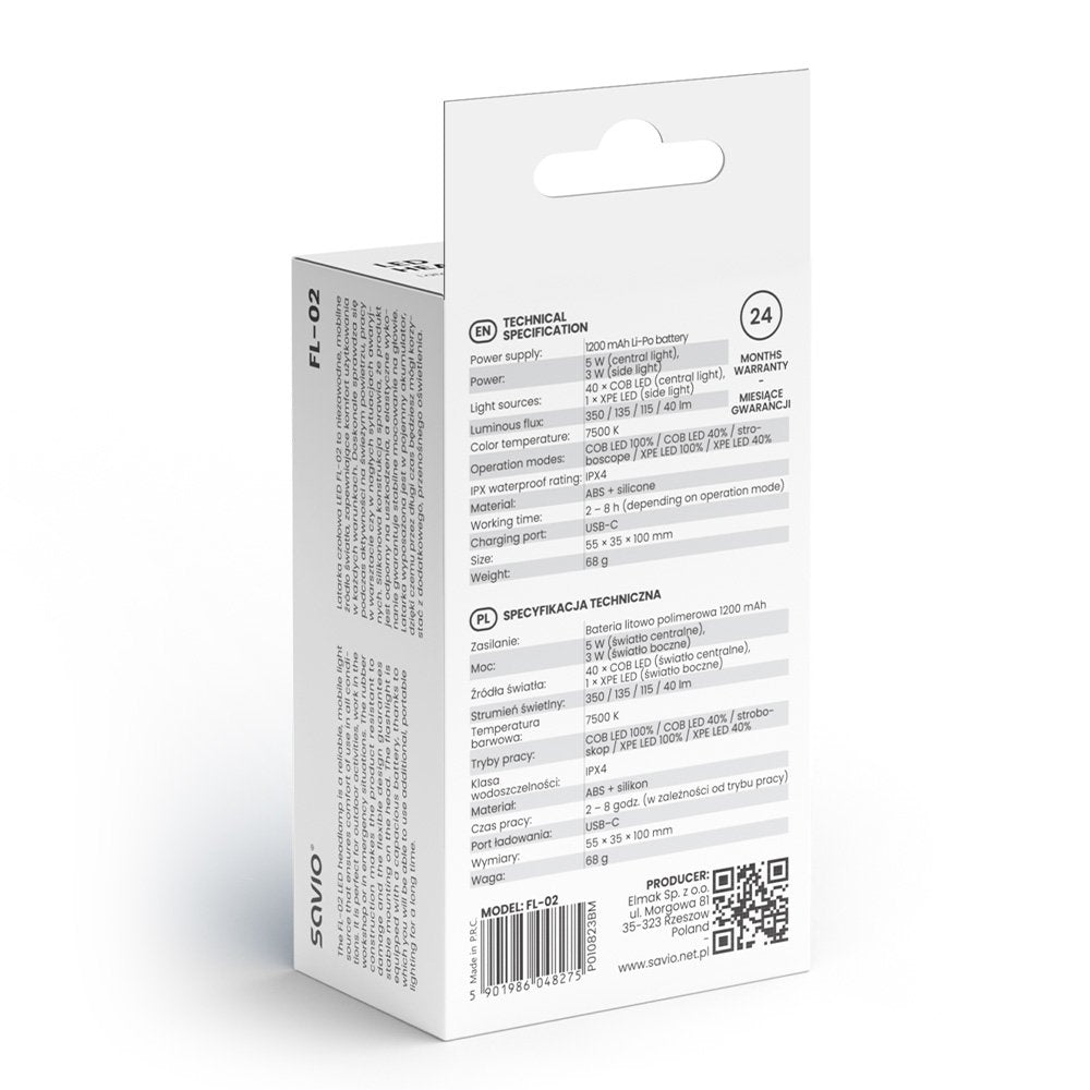 EAN 5901986048275 - Savio FL-02 linterna Negro Linterna con cinta para cabeza LED imagen 7