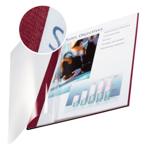 Leitz Buchbindemappen Bordeaux Para 15-35 Hojas Din A4