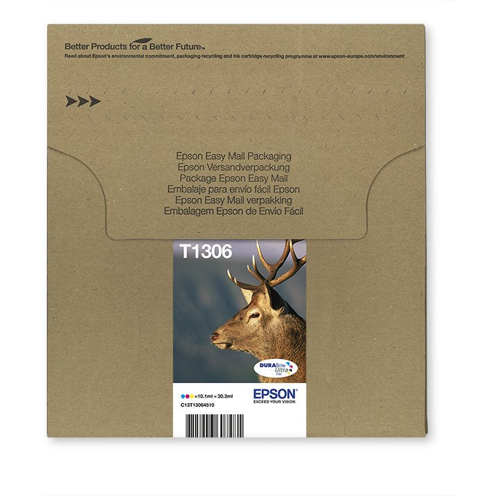 EAN 8715946607481 - Epson Stag T1306 cartucho de tinta 3 pieza(s) Original Alto rendimiento (XL) Cian, Magenta, Amarillo imagen 2