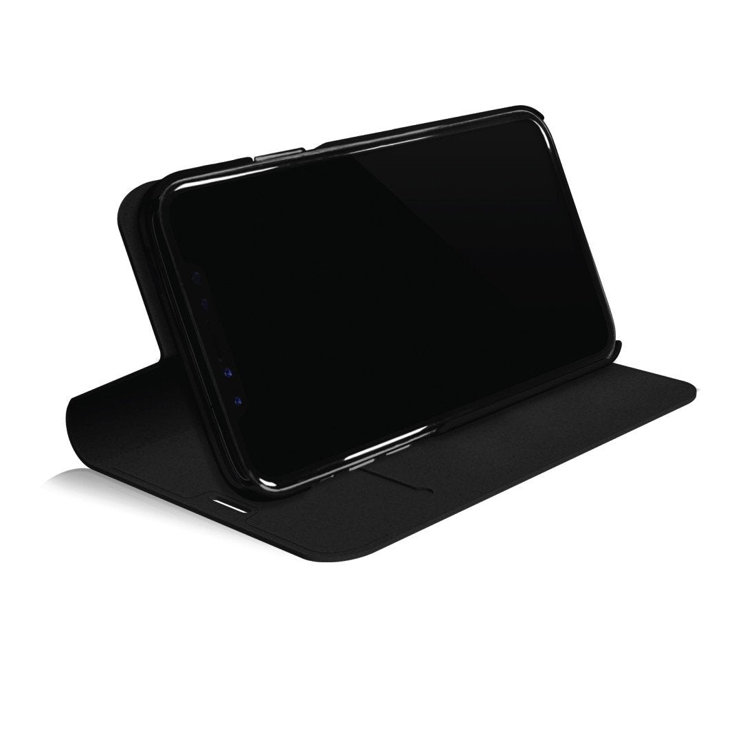 Funda Negra Black Rock Booklet Pure Bkfb0003 Para Apple Iphone Xs/X Funcion Soporte DiseãO Extrafino