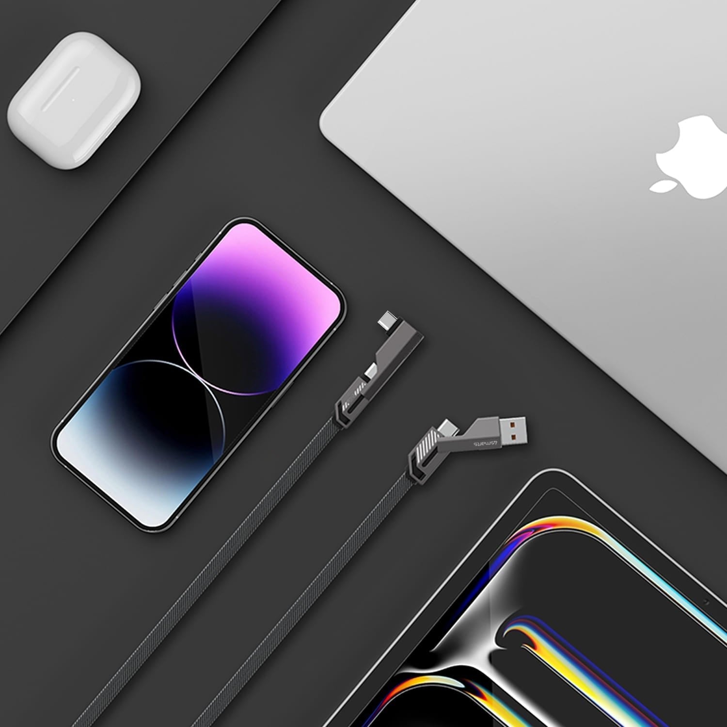 Cable 4smarts 541457 Usb 1,5 M Usb A Usb C Grafito