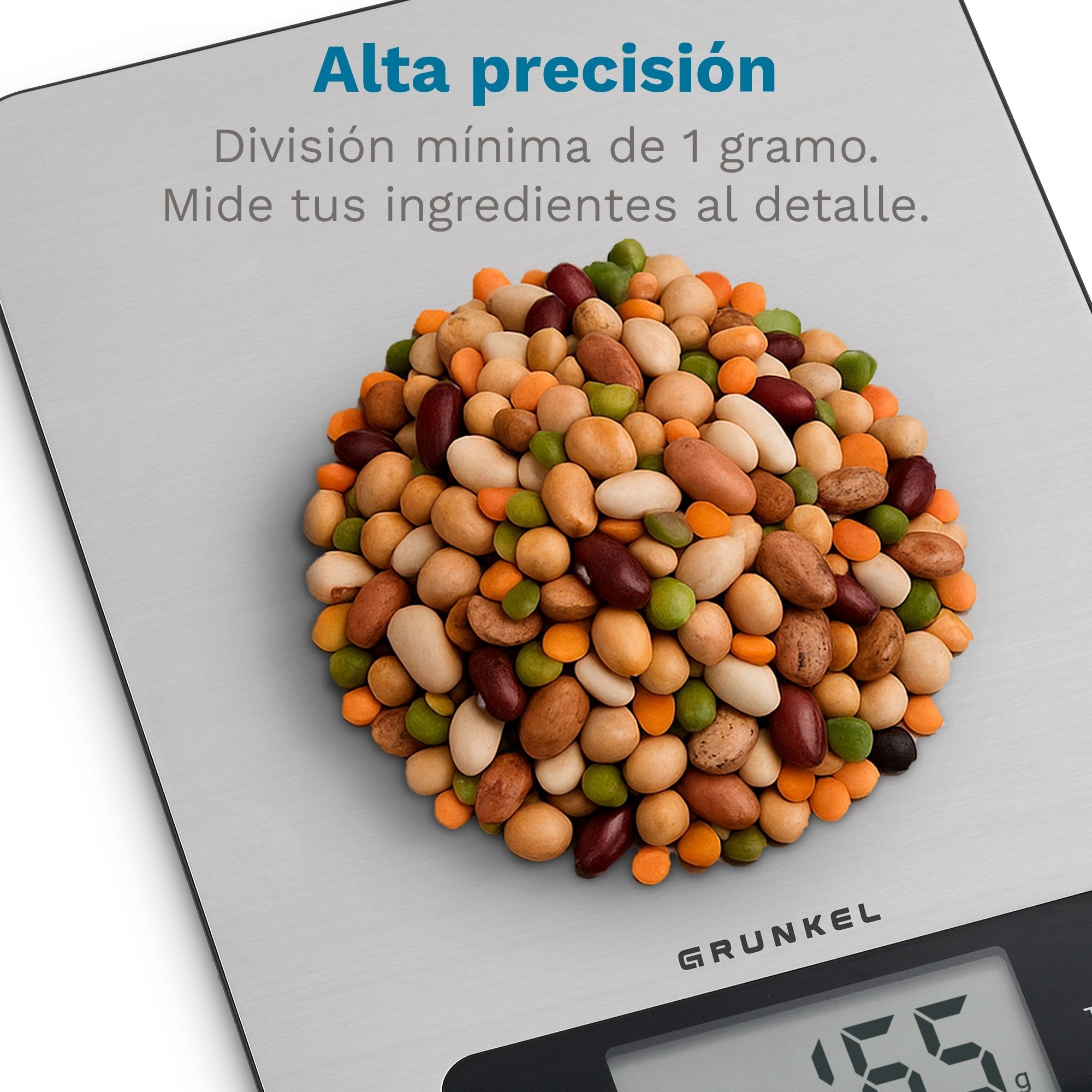 Báscula De Cocina Electrónica Grunkel Bc-Cookxt Hasta 5kg Plata