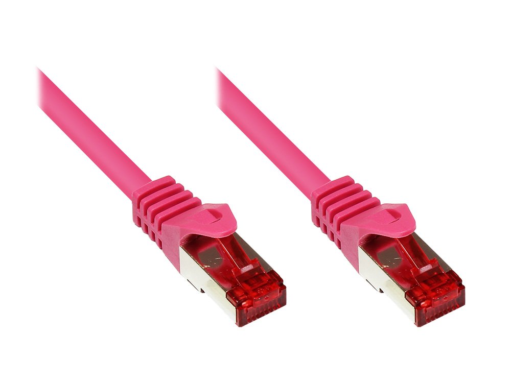 Goodconnections Cable De Red Mit Rastnasenschutz, Cat. 6, S Ftp, Pimf, Pvc, 250mhz, Magenta, 3m,