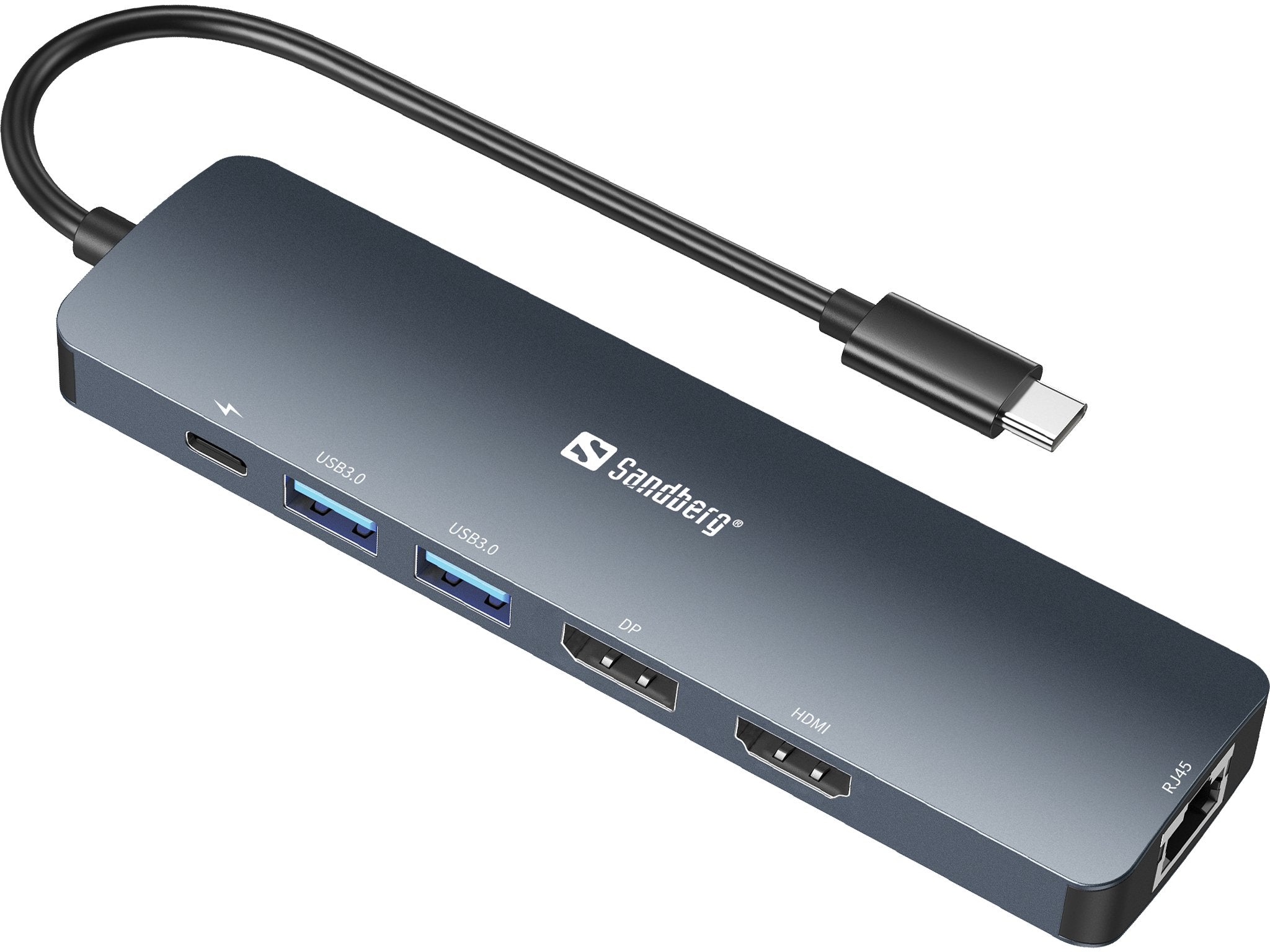 EAN 5705730136436 - Sandberg 136-43 base para portátil y replicador de puertos USB 3.2 Gen 1 (3.1 Gen 1) Type-C Gris imagen 1