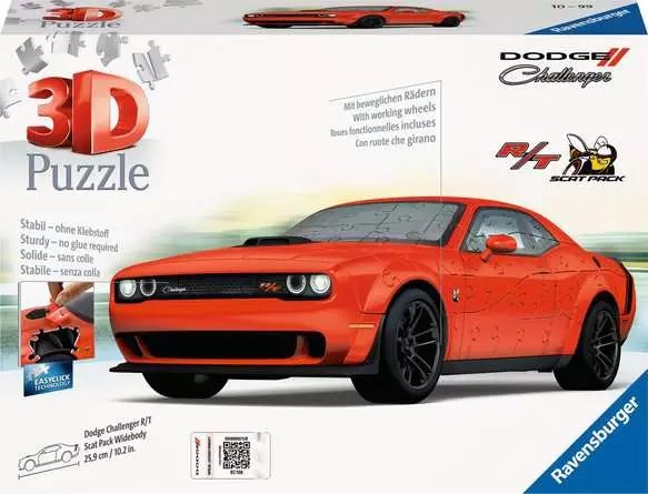 Ravensburger Puzzle 3d Dodge Challenger R/T Scat Pack Widebody 145 Piezas 11284