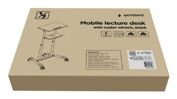 EAN 8716309134187 - Gembird TVS-DESK-01-BK escritorio de pie Negro imagen 5