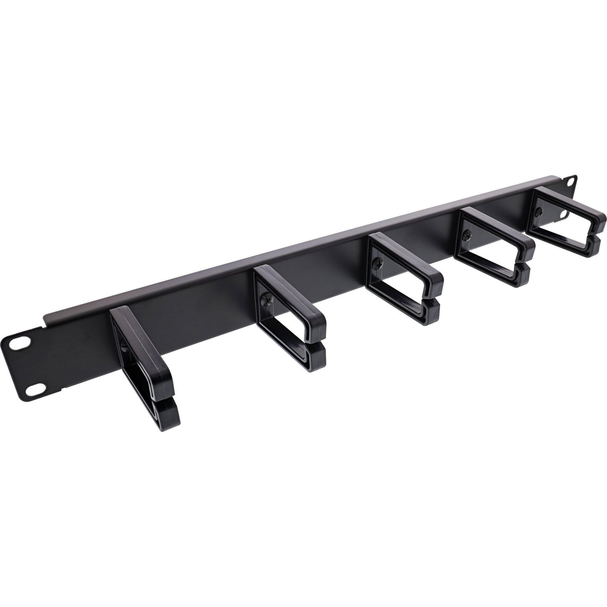 Panel De Gestión De Cables Inline De 19", 5 Soportes Pequeños, Ral9005, Negro