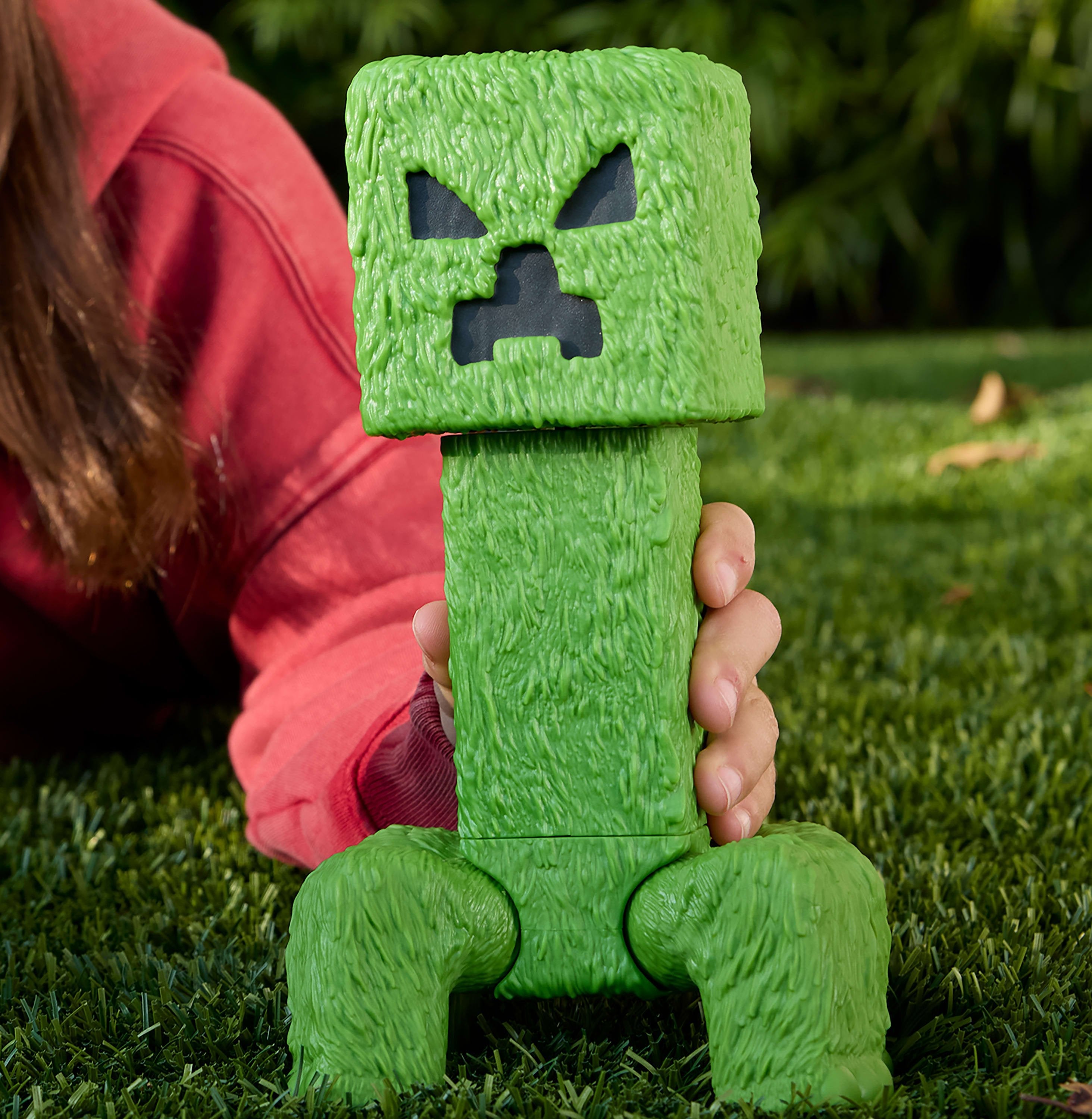 Mattel Minecraft Película Big Creeper Figura, Figura Del Juego 30 Cm Figura Colectiva Grande Jfr66