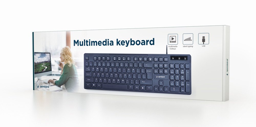 Teclado Ingles Gembird Kb-Mch-04 Multimedia Negro