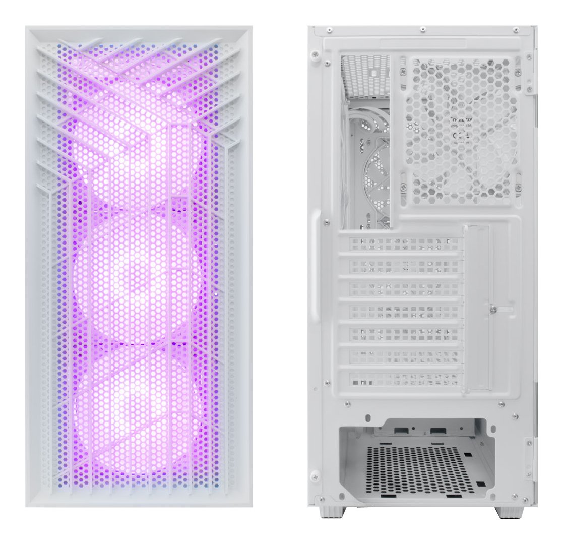 Coolbox Caja Atx Gaming Ga300 Grid Line Blanca