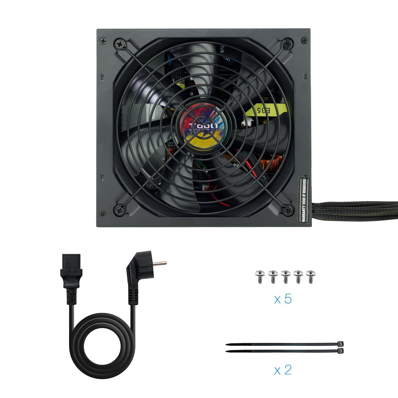 EAN 8433281010314 - TooQ TQAPOLO-750SP unidad de fuente de alimentación 750 W 20+4 pin ATX ATX Negro imagen 6