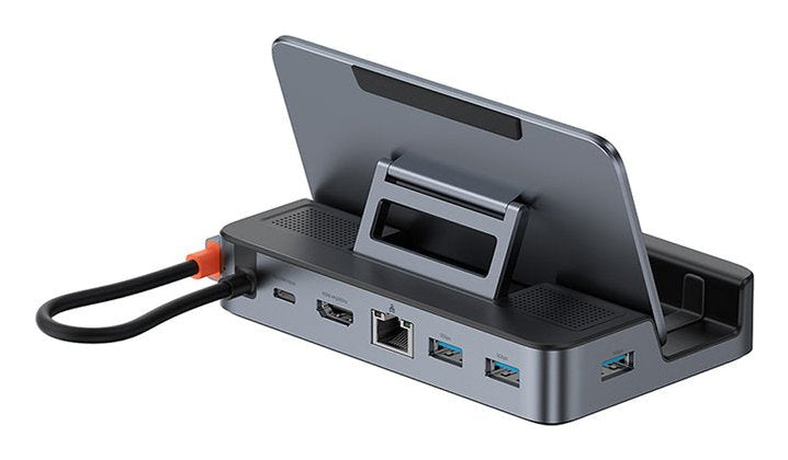 Gamerx Series 6-Port Type-C Hub Space Grey(Type-C To Hdmi4k@60hz 1+Usb3.0 3+Pd 1+Rj45 1)