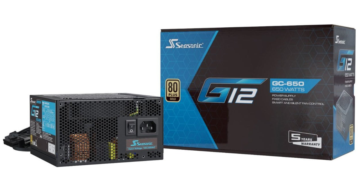Fuente De Alimentación Seasonic Atx 650w G12 Gc 650 80 Gold No Modular Vent 120mm