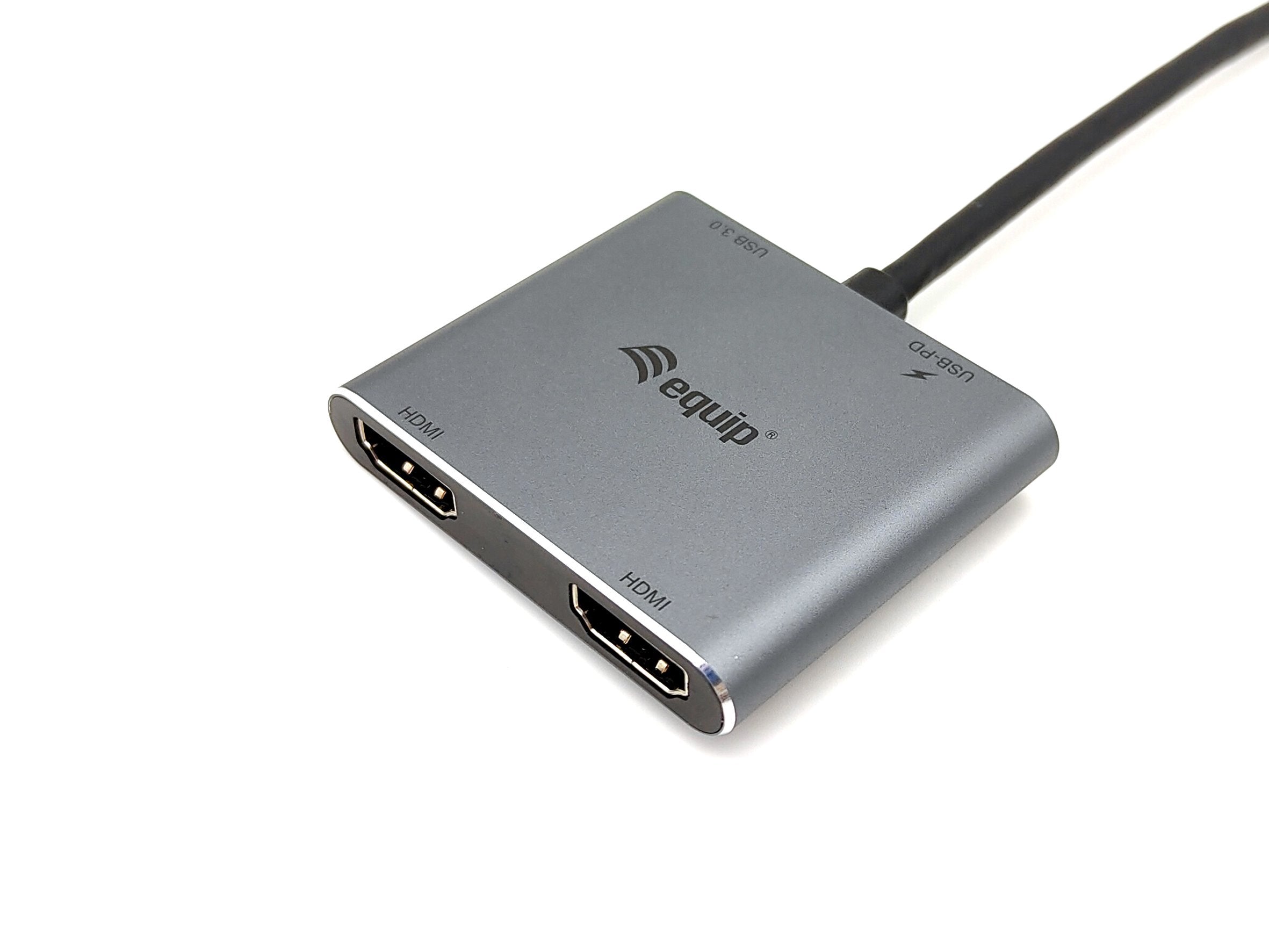 Equip Adaptador Usb-C -> 2xhdmi, Usb-A3.0, Pd 4k30hz 0.15m Si