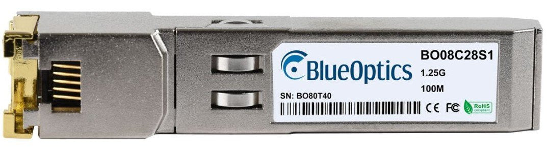 Blueoptics Hpe X120 Flexfabric Jd089b Blueoptics Bo08c28s1 Sfp Transceiver, Cobre Rj45, 1000base-T, 100 M