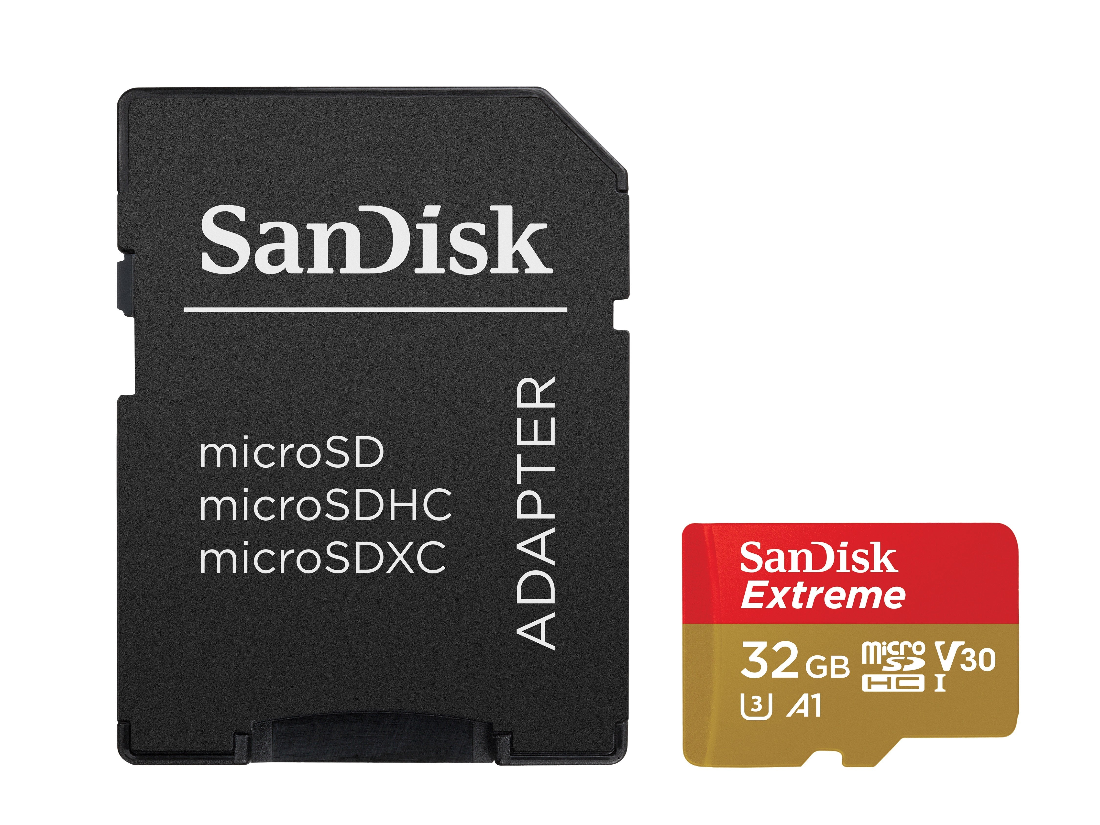 Tarjeta De Memoria Sandisk Extreme 32gb Microsd Hc Uhs-I Con Adaptador Clase 10 100mbs