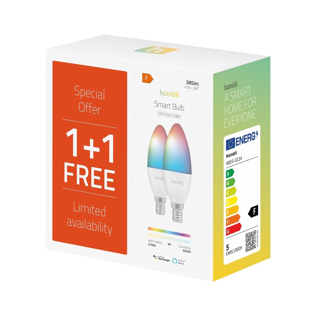 Hombli Hbpp-0111 Bombilla Inteligente 4,5 W