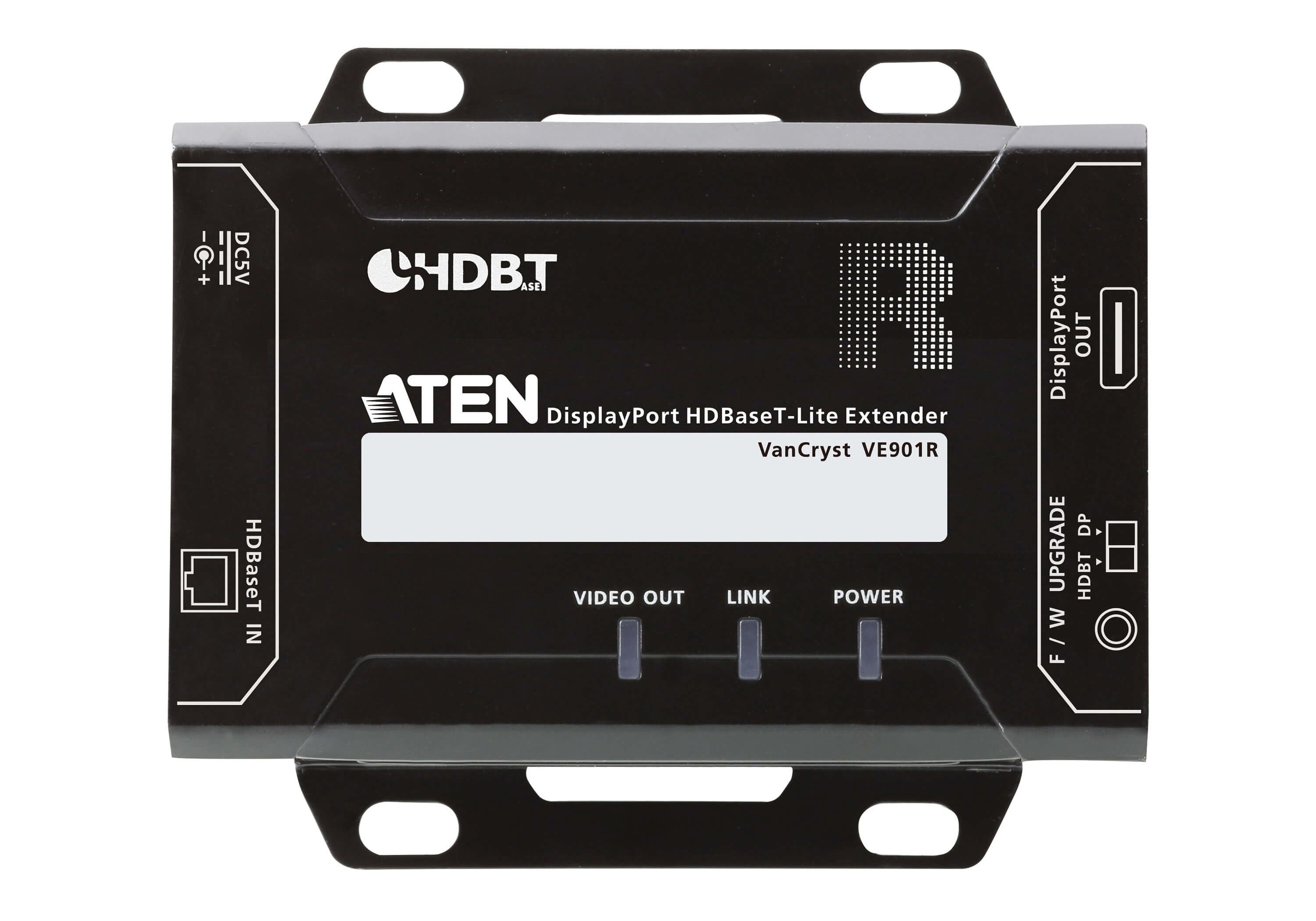 Extensor Aten Displayport Hdbaset-Lite, Ve901, Transmisor + Receptor, Hasta 70m, Con Fuente De Alimentación