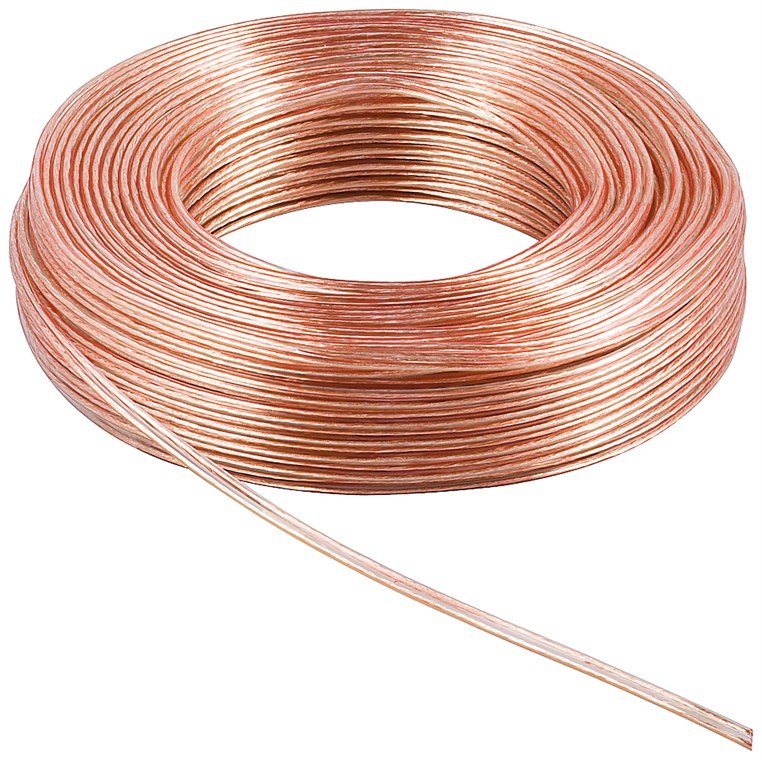 Bobina De 50 Metros Cable Altavoz Transparente 2x4.00mm Cca-Pvc Cpr Eca Goobay