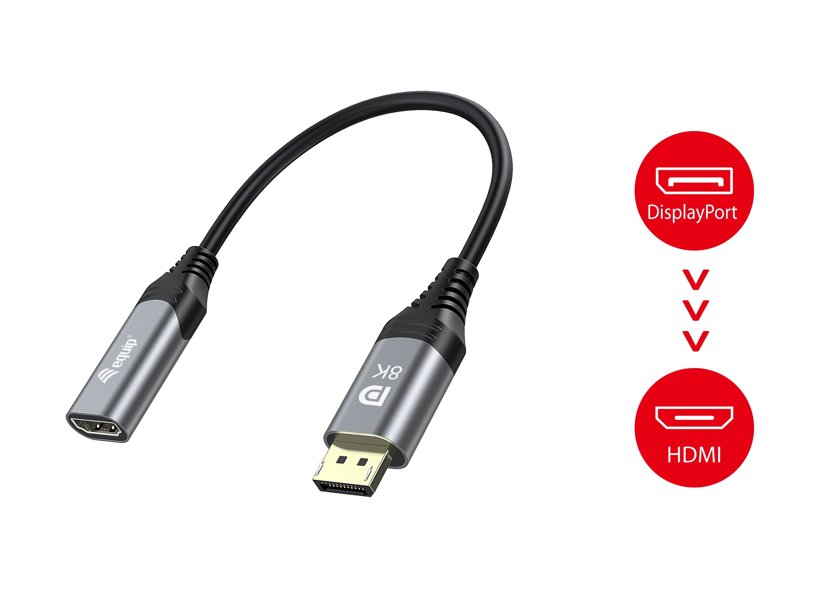 EAN 4015867230039 - Equip 133446 adaptador de cable de vídeo 0,15 m Negro, Gris imagen 5