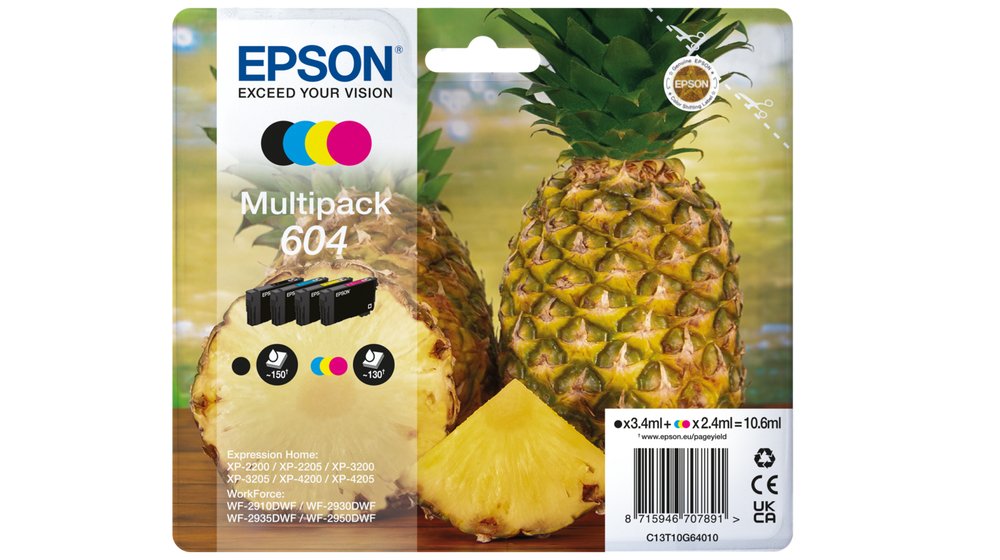 EAN 8715946707891 - Epson 604 cartucho de tinta 4 pieza(s) Original Rendimiento estándar Negro, Cian, Magenta, Amarillo imagen 1