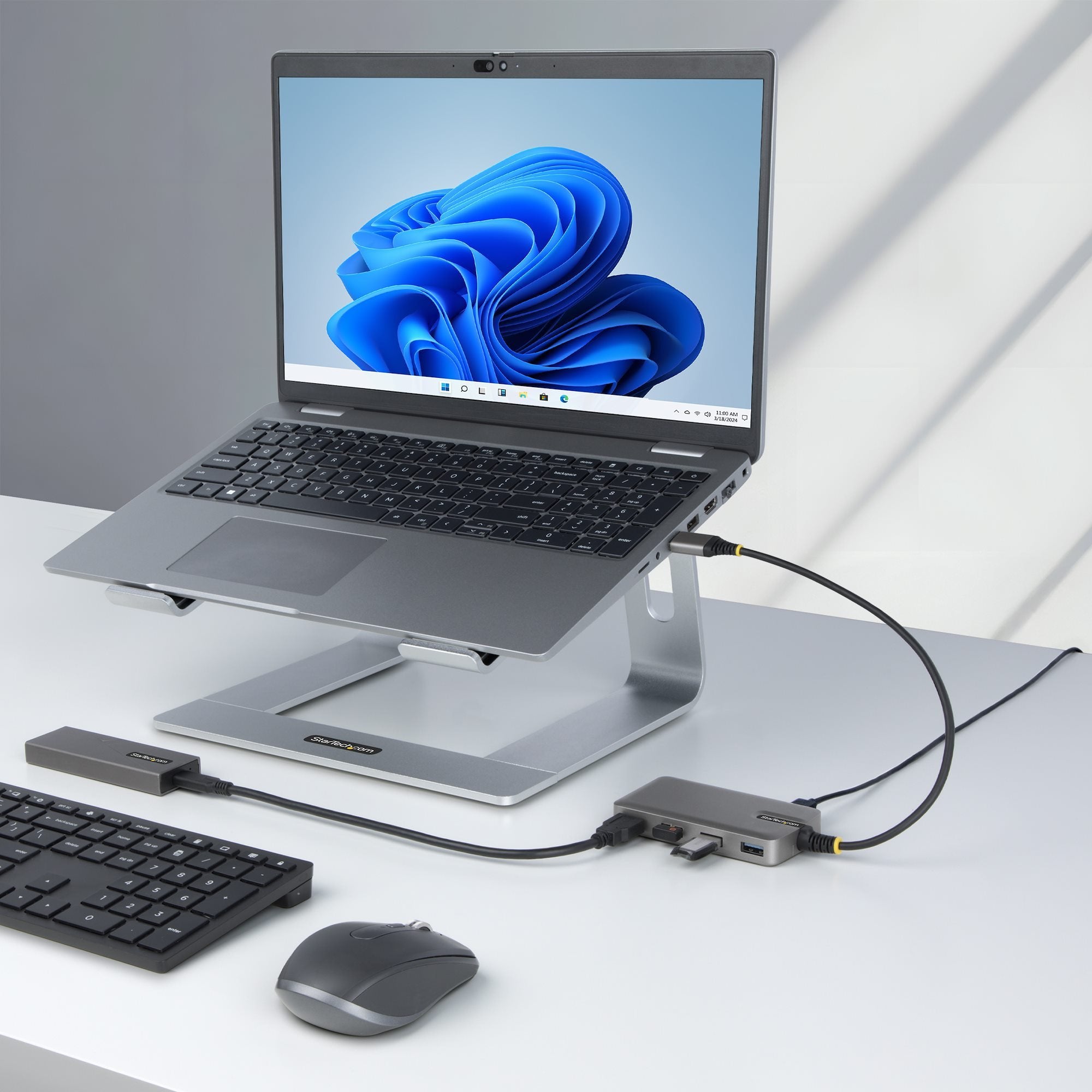 EAN 0065030906227 - StarTech.com 5G4AC-USB-A-HUB hub de interfaz USB 3.2 Gen 1 (3.1 Gen 1) Type-A 5000 Mbit/s Gris imagen 4