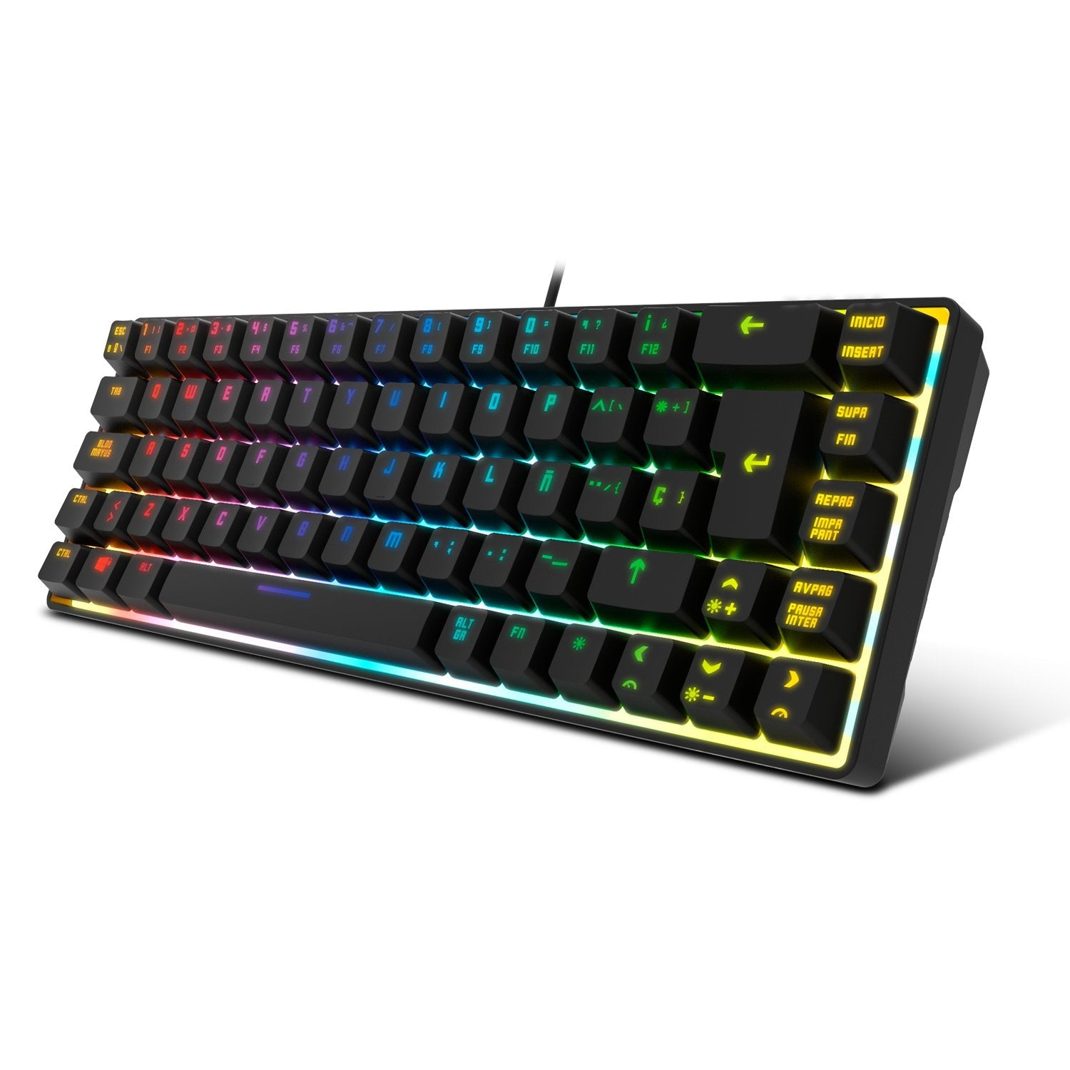 Teclado Español Mini Krom Kalista Rgb Membrana