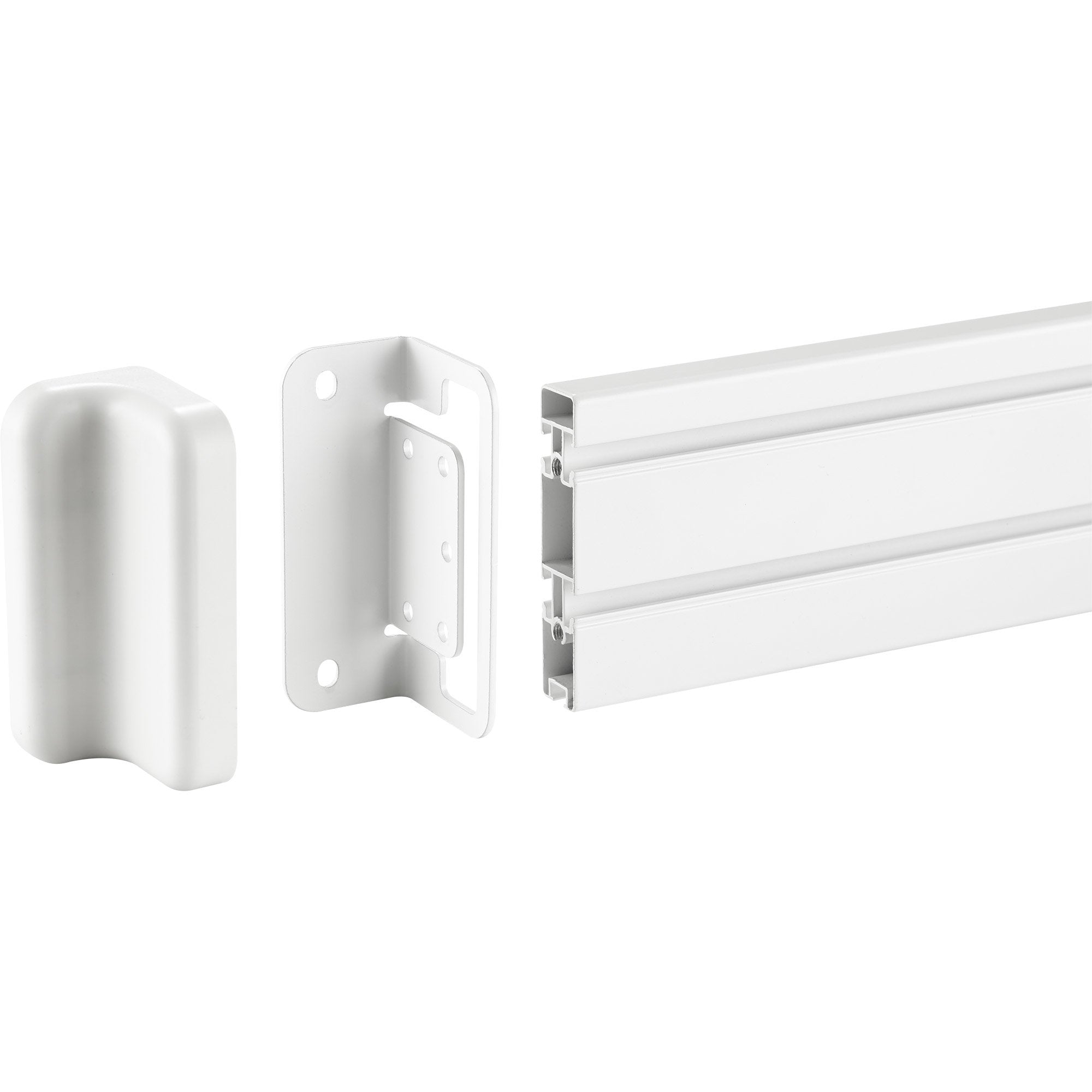 Soporte De Montaje Inline Slatwall Para Soporte De Pared Panel, Blanco, 2 Uds. Par