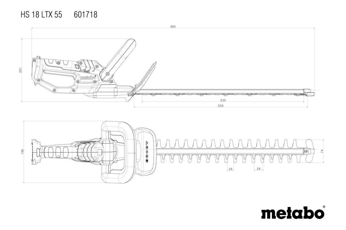 EAN 4061792223233 - Metabo HS 18 LTX 55 Cuchilla doble 2,6 kg imagen 2