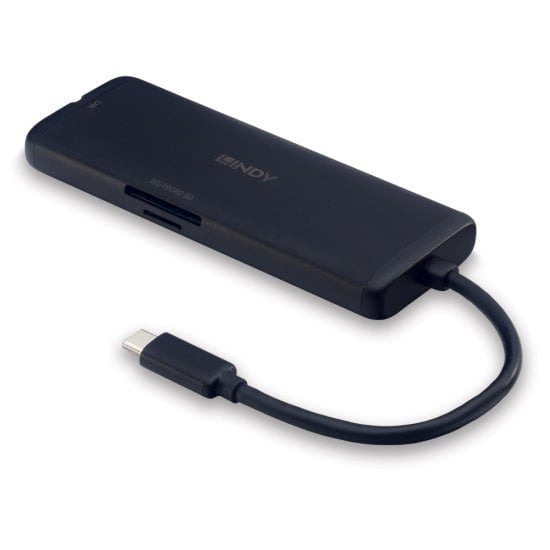 Lindy 43358 Base Para Portátil Y Replicador De Puertos Alámbrico Usb 3.2 Gen 1 (3.1 Gen 1) Type-C Negro