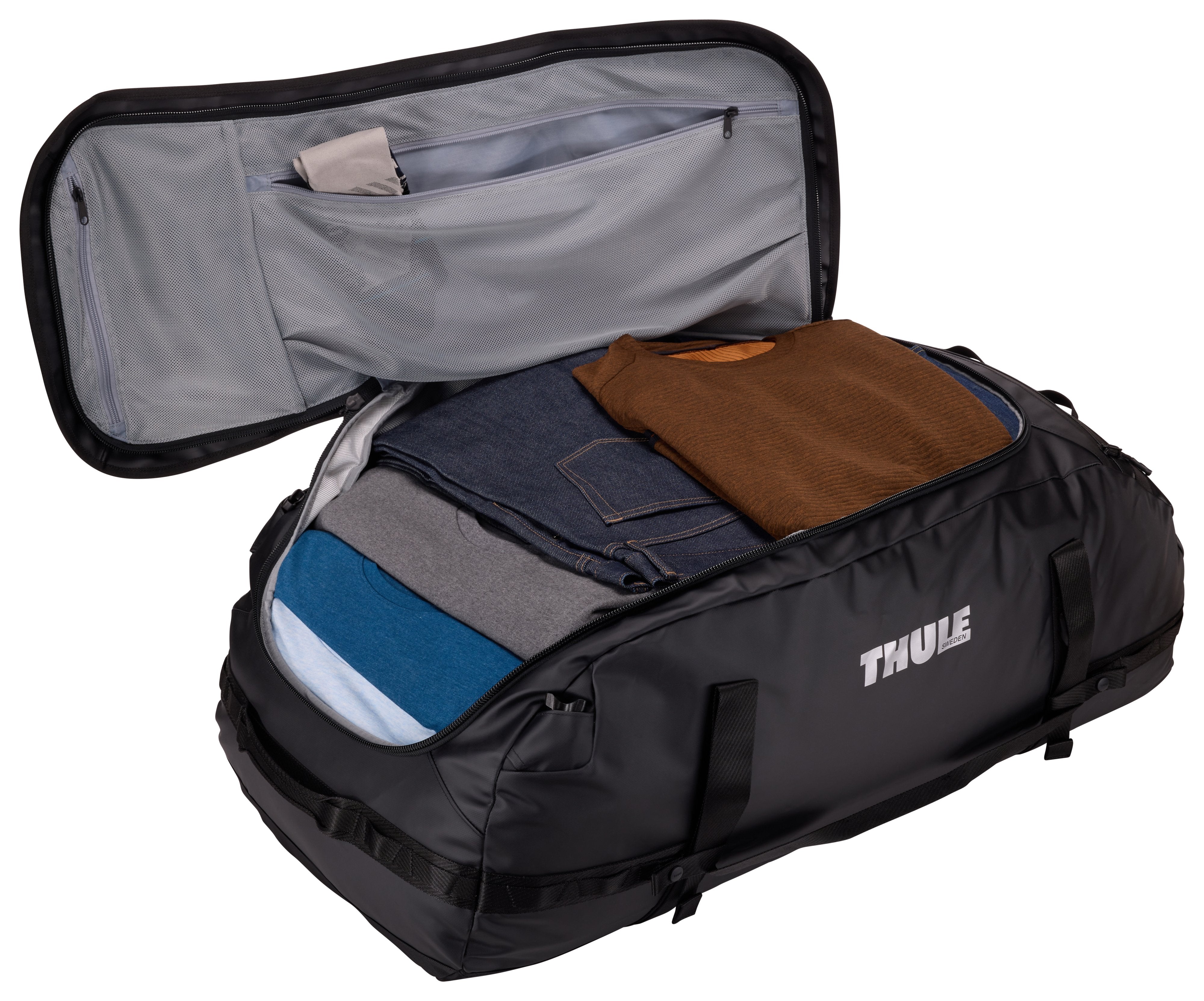 EAN 0085854255318 - Thule Chasm TDSD305 Black bolso de lona 130 L Poliéster Negro imagen 5