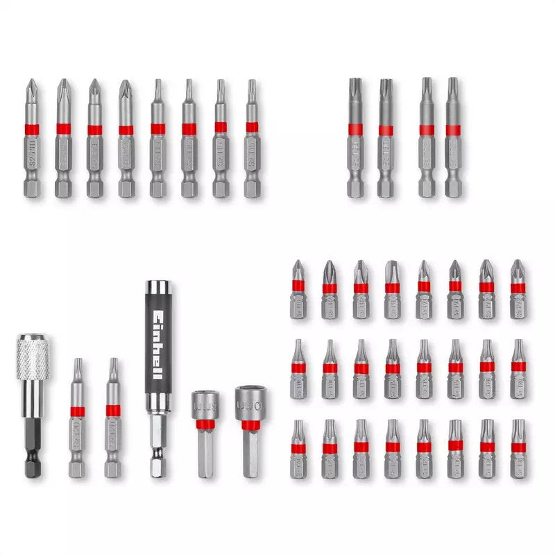 Original Einhell M-Case 42- Juego De Brocas (Brocas De 25 Mm, Brocas De 50 Mm, Soporte Magnético, Llave De Vaso, Portabrocas De Cambio Rápido, Incluye Caja De Almacenamiento)
