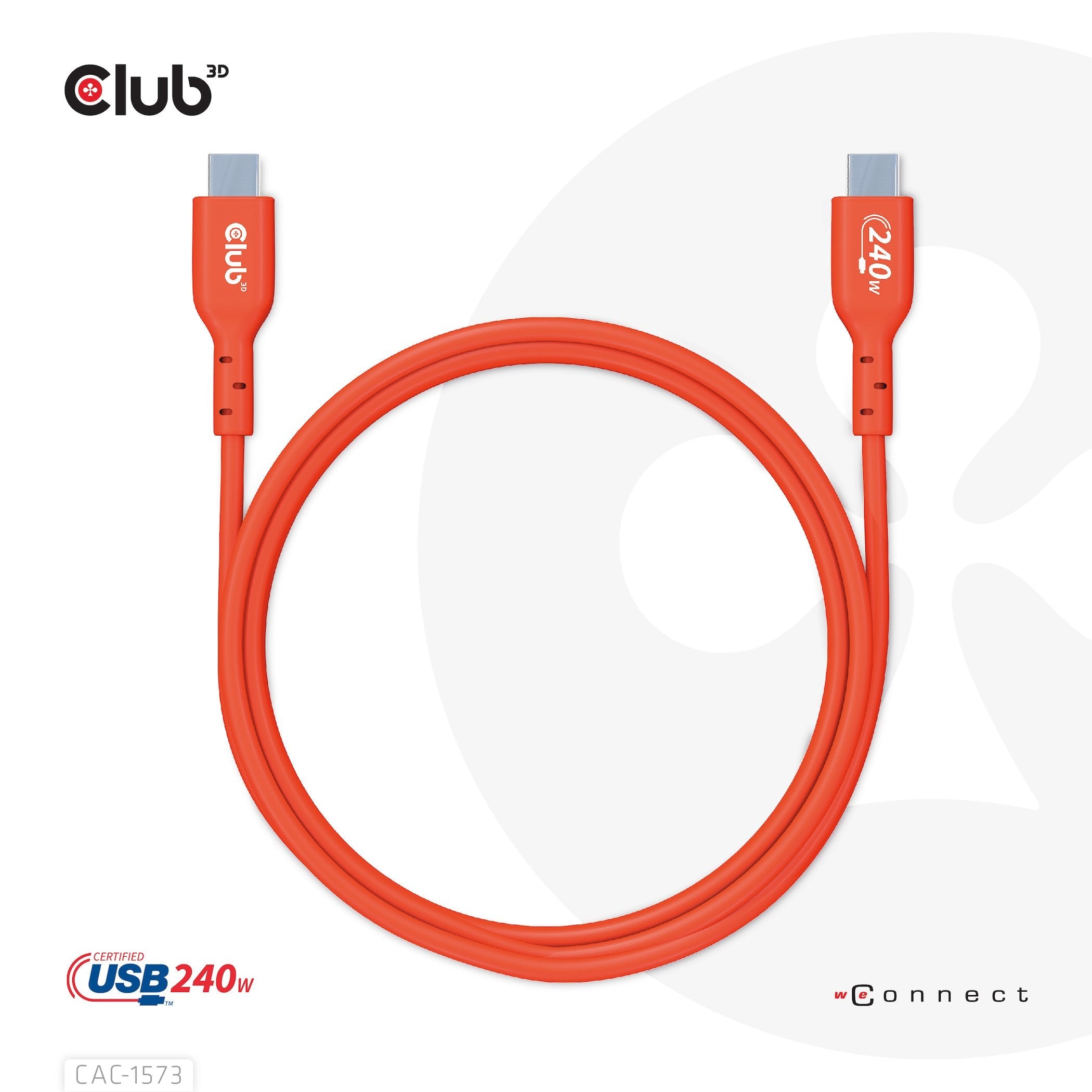 Club3d Cable Usb Tipo C Pd 240w / 480mb 2m M/M Retail