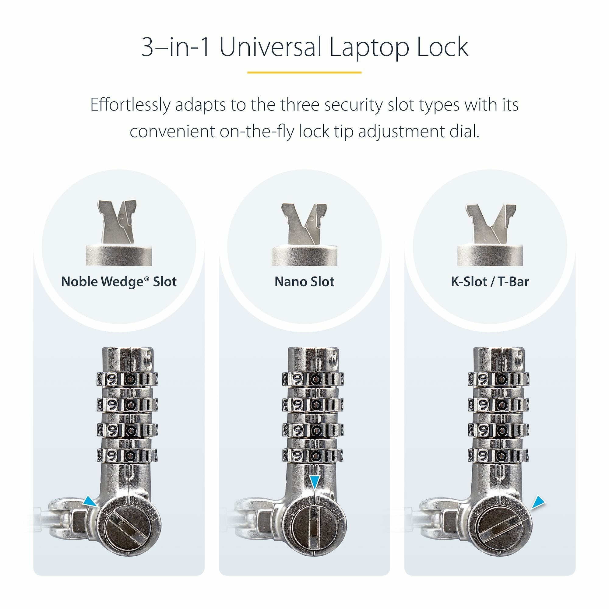 EAN 0065030908412 - StarTech.com UNIVKA25-LAPTOP-LOCK cable antirrobo Negro 2 m imagen 11