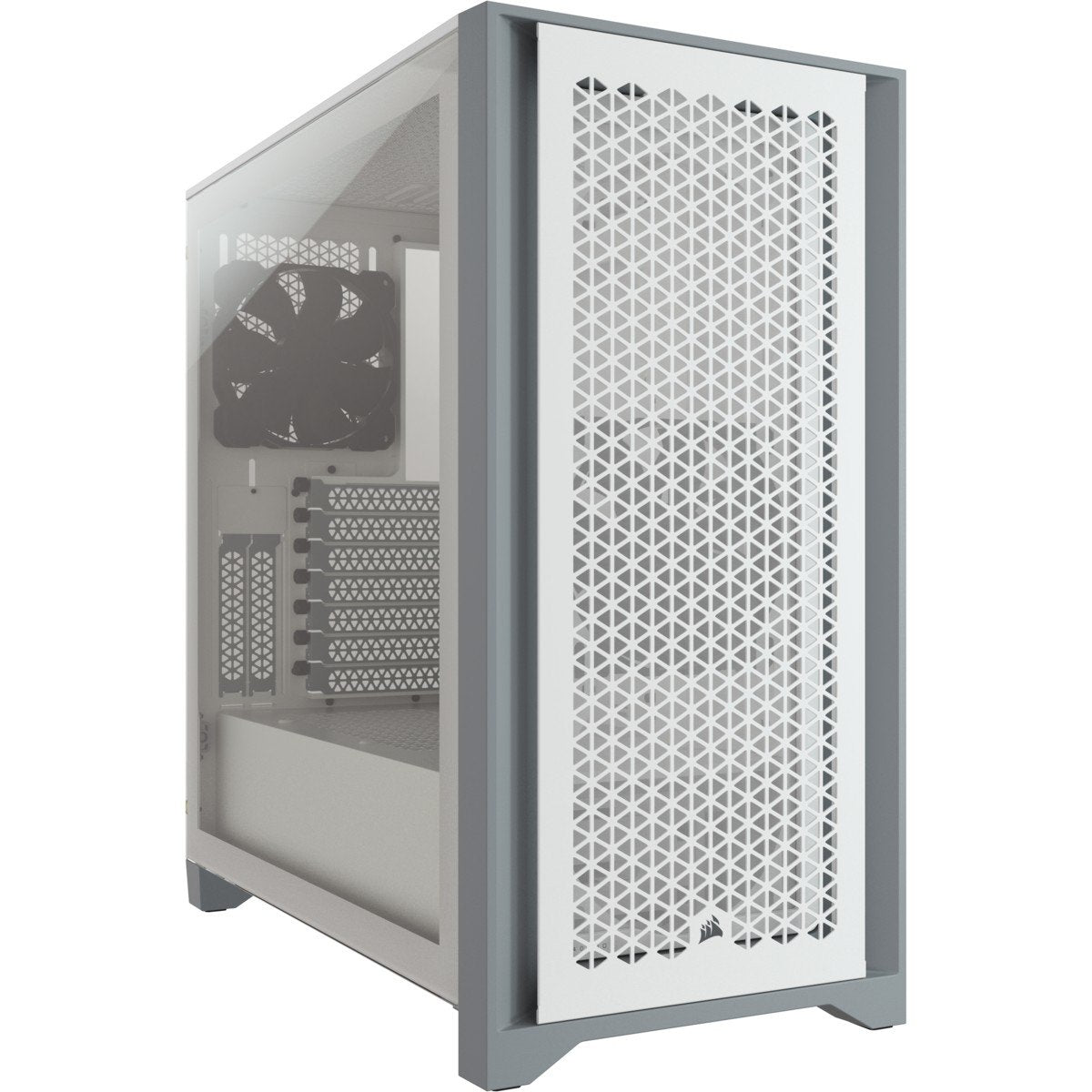 Caja Pc Corsair 4000d Airflow Midi Tower Blanco Corsair Crystal 4000d Airflow Mid-Tower Cristal Templado Blanca Cc-9011201-Ww