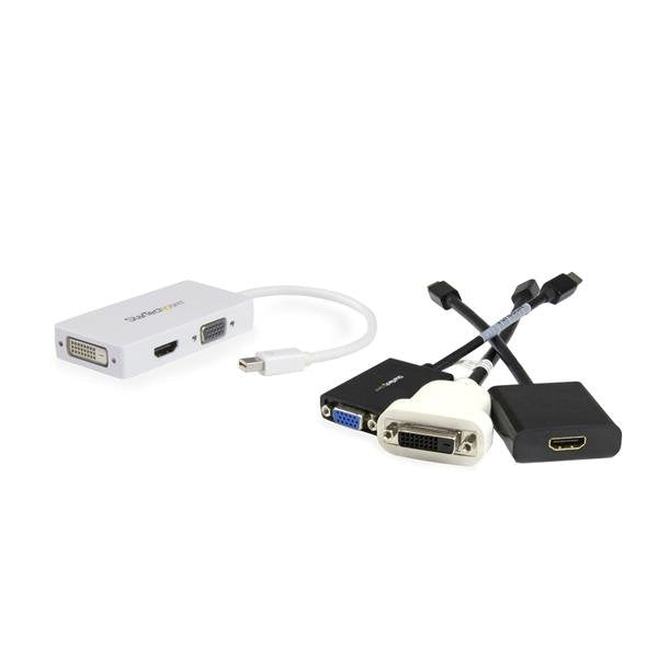 Startech Adaptador 3en1 Mini Displayport A  Vga  / Dvi / Hdmi Blanco Mdp2vgdvhdw